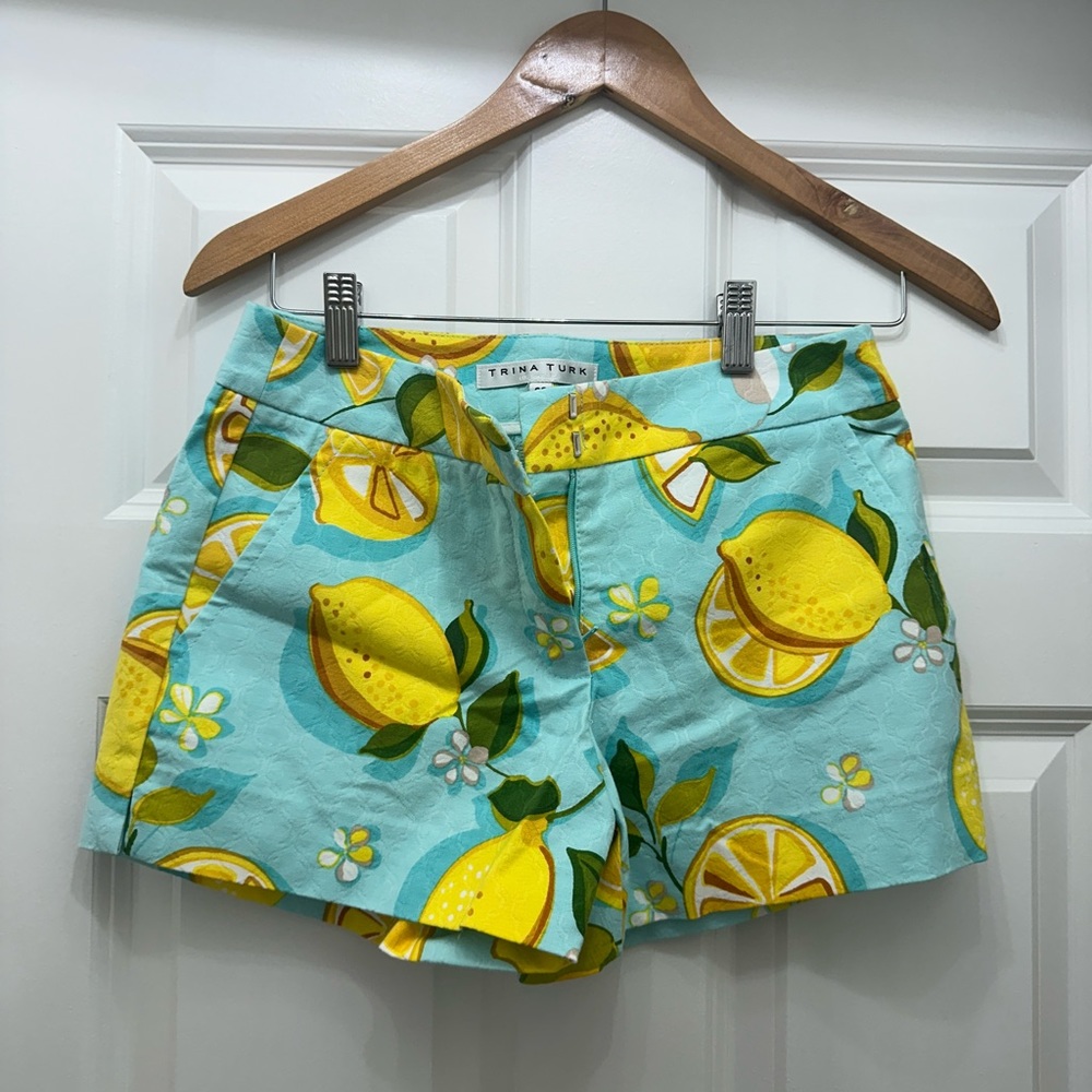 Trina Turk Shangri La Corbin lemon shorts